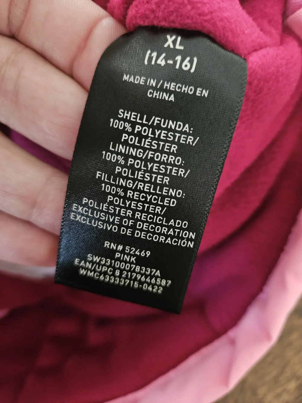 Swiss Tech Girls Pink Ski Jacket | XL (14/16)